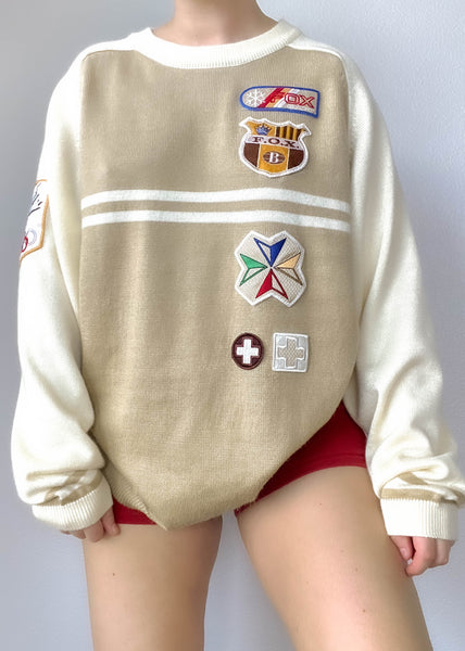 Late 90’s Sporty Patch Knit (men’s XL)