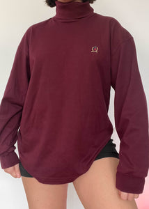 90's Burgundy Tommy Turtleneck (XL)