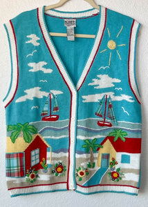 90's Beach House Sweater Vest (M-XL)