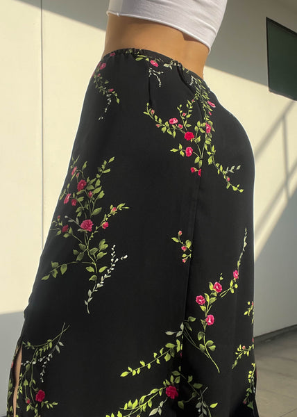 2000’s Floral Maxi Tie Skirt (S)
