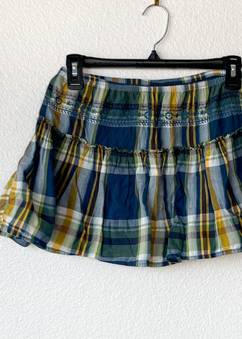 Noa Plaid Mini Skirt (S)