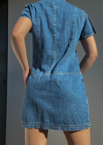 90’s Denim Button Down Dress (M)