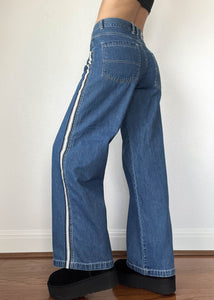 90's Sporty Stripe Jeans (26-27")