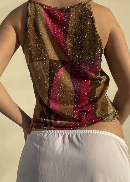 Late 90's Sparkle Print Tank (M/L)