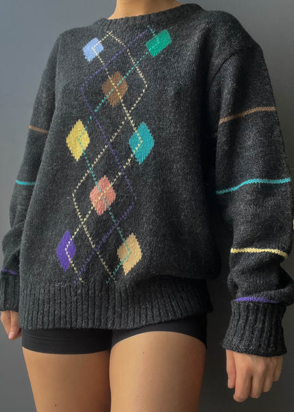 Dorian 80's Argyle Knit (L)