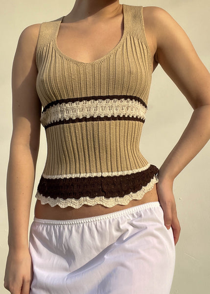 90's Crochet & Knit Tank (S)