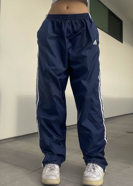 Navy Adidas Snap Trackies (M)