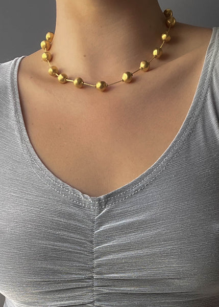 90's Golden Spheres Choker