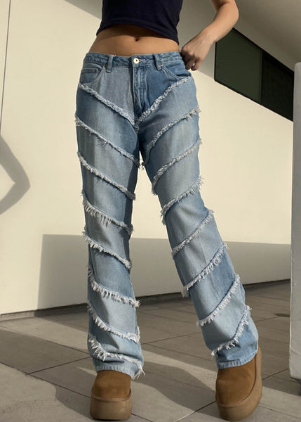 Y2k Patchwork Jeans (L)