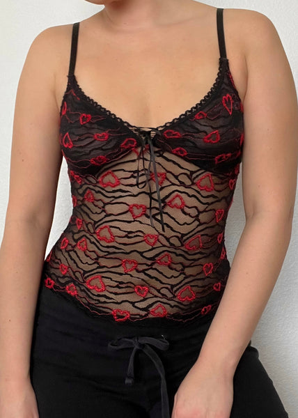 90’s Lace Hearts Tank (XS-S)