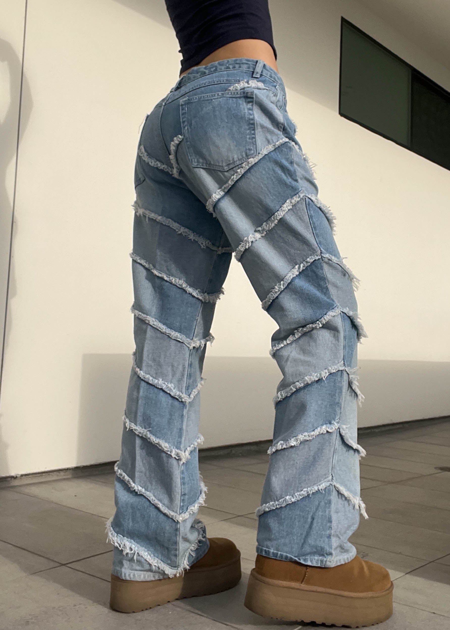 Y2k Patchwork Jeans (L) – Retro and Groovy