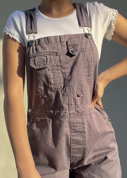 Plum Gray Denim Overalls (M)