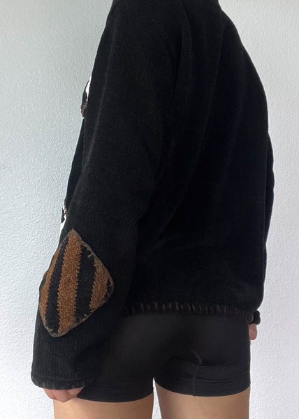 90's Square Patch Cardigan (L)