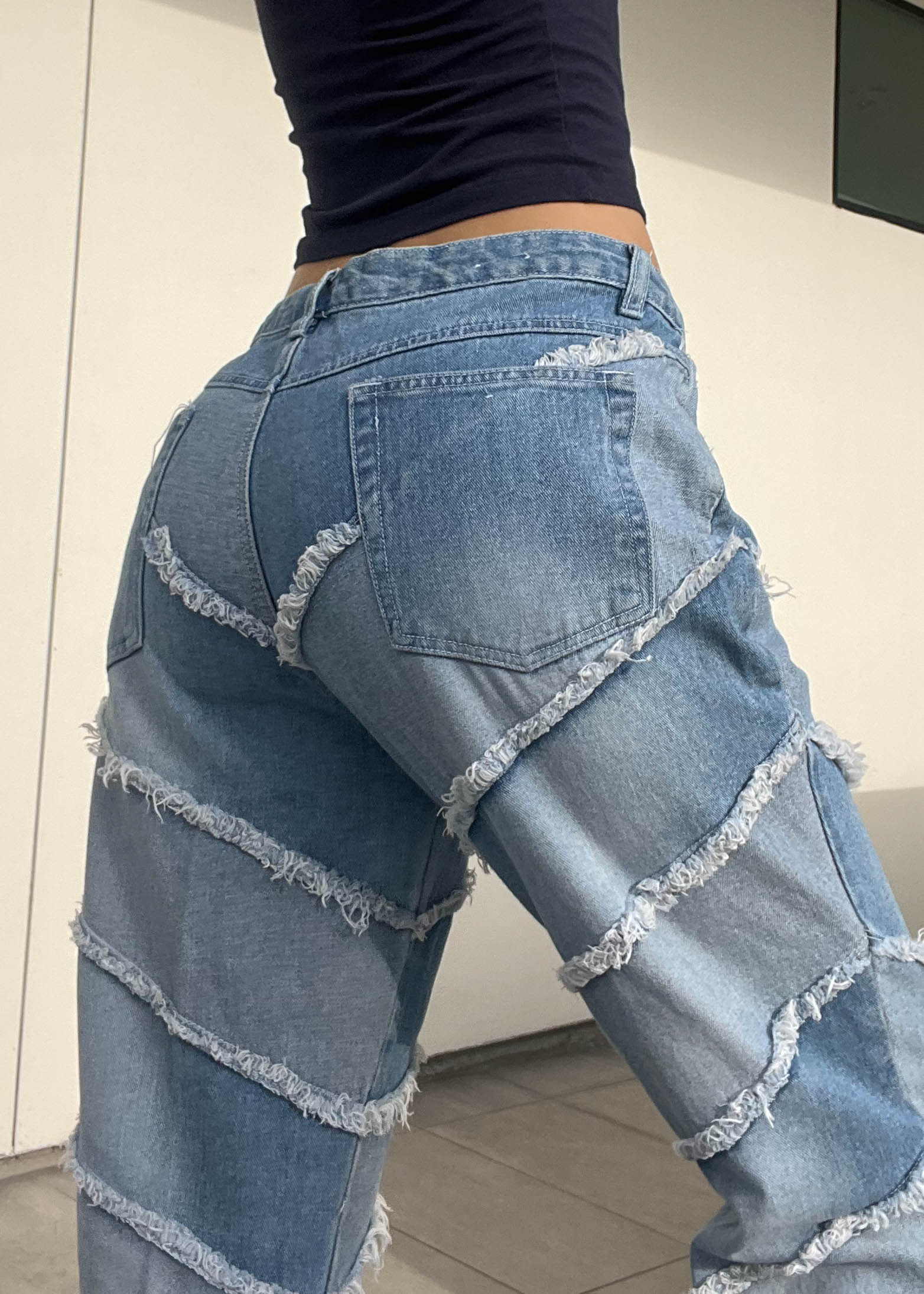 Y2k Patchwork Jeans (L) – Retro and Groovy