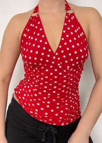 2000’s Polka Dot Halter Top (L)