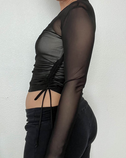 Guess Mesh Cinch Top (S)