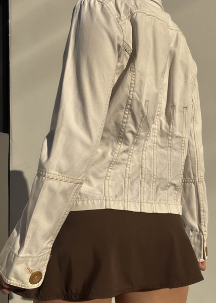 Y2k Off-White & Tan Blazer (S)