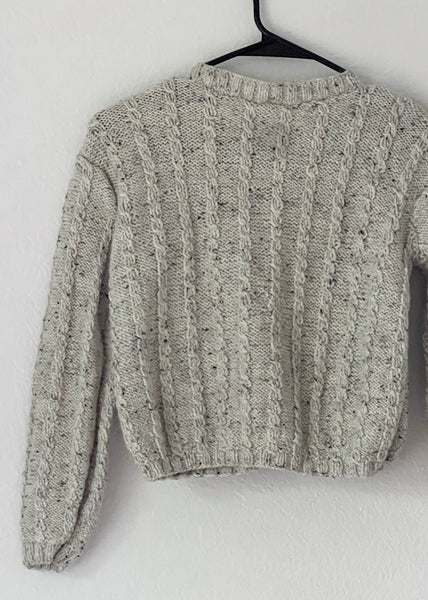 60's Rose Button Knit Top (S)