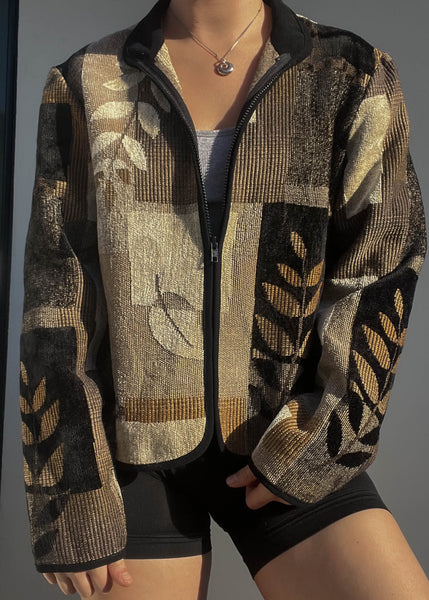 90's Earth Tone Tapestry Jacket (M)
