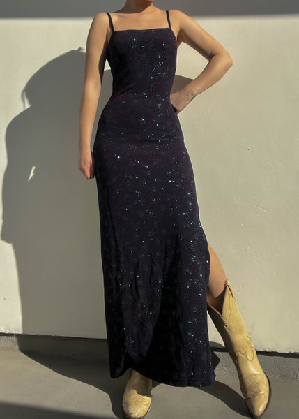 90’s Sparkle Galaxy Maxi Dress (S-M)