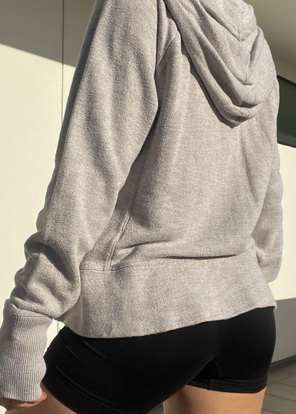 Y2k Gray Hoodie Jacket (M-L)