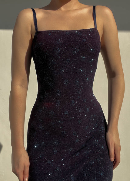 90’s Sparkle Galaxy Maxi Dress (S-M)