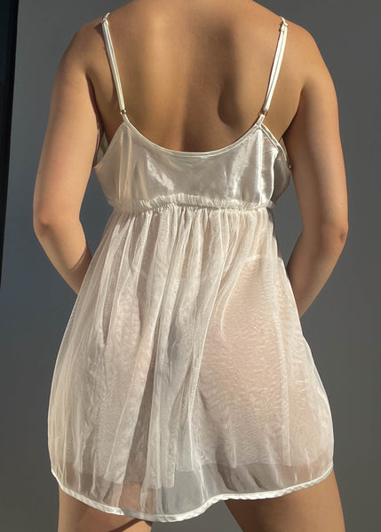 Y2k Dreamy White Slip (L)