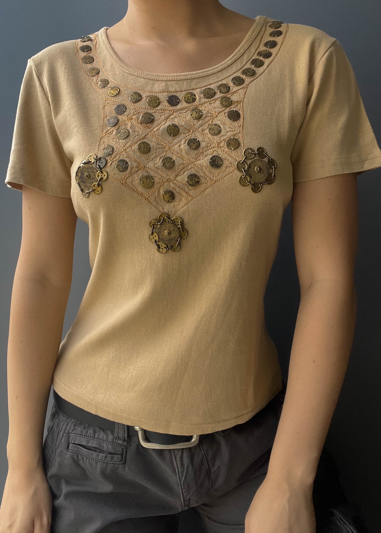90's Tan Coin Tee (S)
