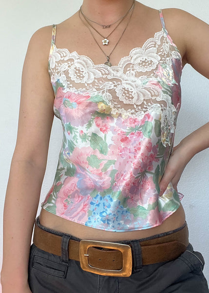 80's VS Pastel Floral Cami (S)