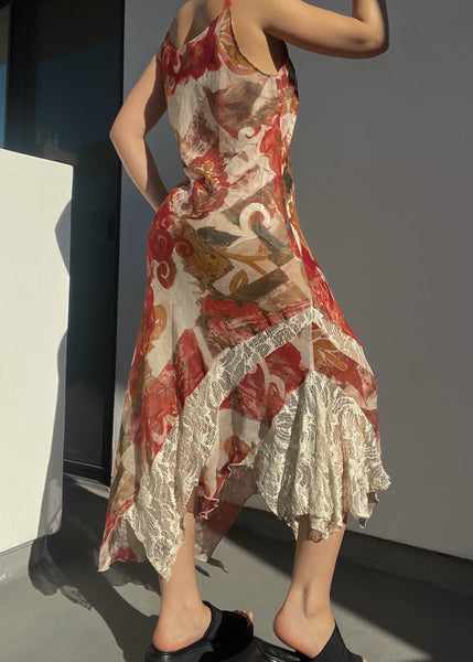 Watercolor Print Maxi Dress (M-M/L)