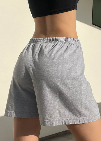 High Waisted Gray Lounge Shorts (M)