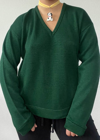 50's Forest Green Knit (M)