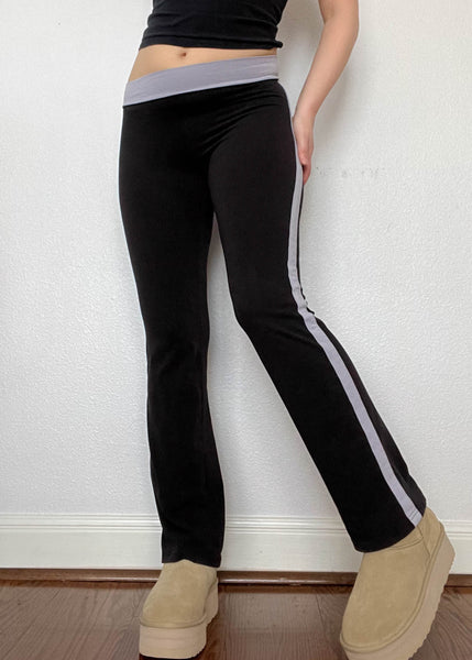Black & Lavender Athletic Pants (S)