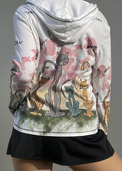 90's Kitty Hoodie Jacket (M)