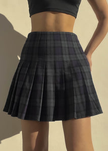 90's Plaid School Girl Skirt (27")