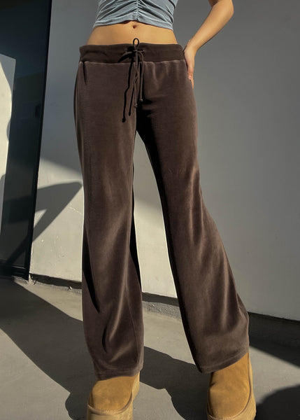 Brown Velour Lounge Pants (M)