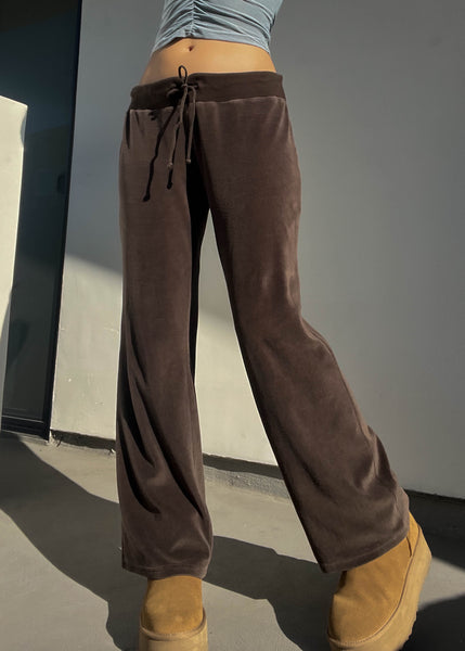 Brown Velour Lounge Pants (M)