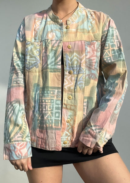 Late 90's Pastel Print Jacket (M)