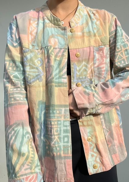 Late 90's Pastel Print Jacket (M)