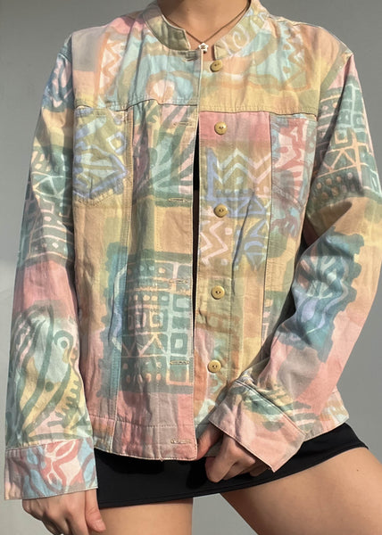 Late 90's Pastel Print Jacket (M)