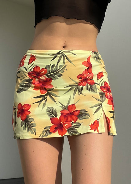 90's Tropical Mini Skirt (S)