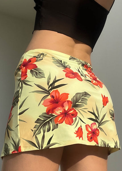 90's Tropical Mini Skirt (S)