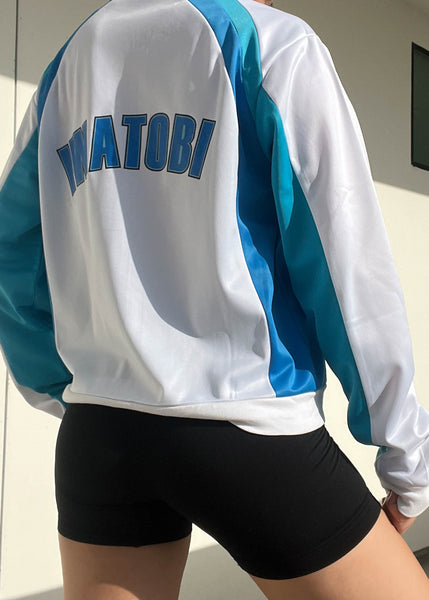 Y2k Blue & White Sporty Jacket (M)