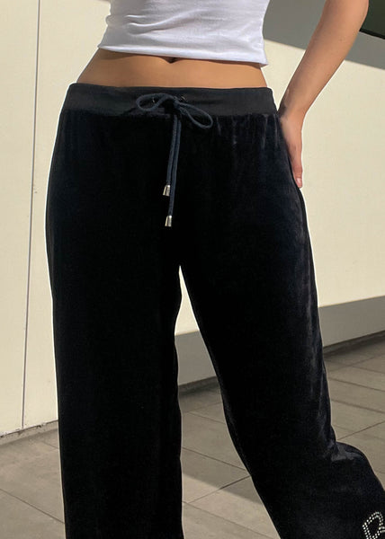 Y2k Black BCBG Velour Pants (M)