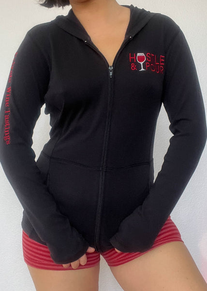 Hustle & Pour Y2k Hoodie Jacket (M)