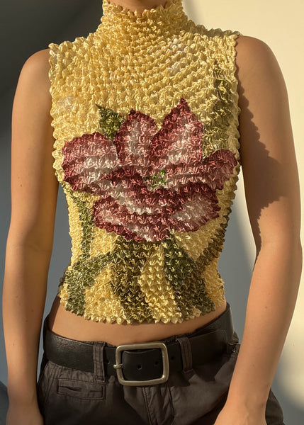 90's Lily Graphic Scrunch Tank (S)