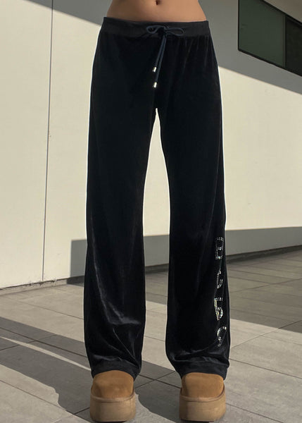 Y2k Black BCBG Velour Pants (M)