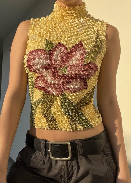 90's Lily Graphic Scrunch Tank (S)