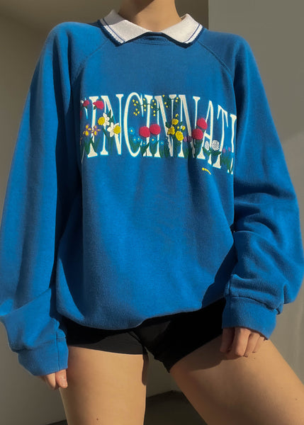 Cincinnati Collared Crewneck (M-L)