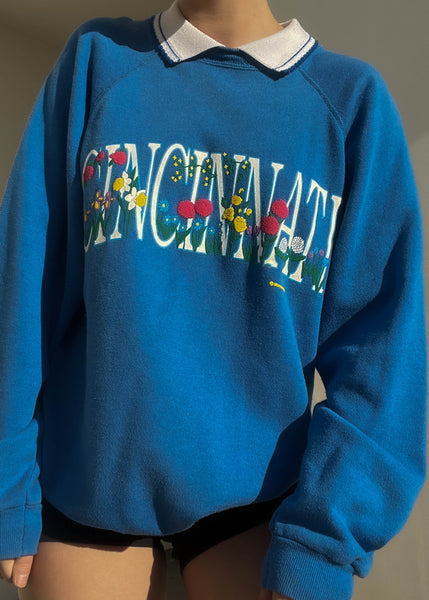 Cincinnati Collared Crewneck (M-L)